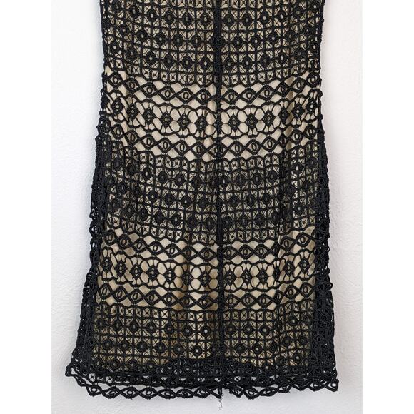 Ronen Chen Dress Lace Slip Designer Black 90s Y2K Sexy Nude Designer Size XS - Picture 7 of 14